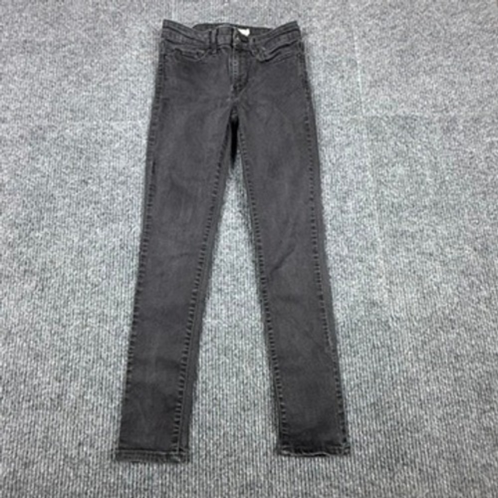 Levis 711 Skinny Jeans Womens 27x30 Black Mid‎ Rise Denim Pants 18881-0049